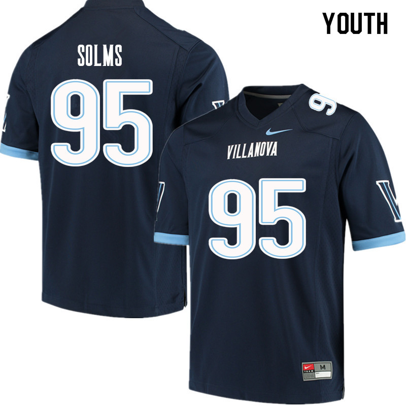 Youth #95 Billy Solms Villanova Wildcats College Football Jerseys Sale-Navy